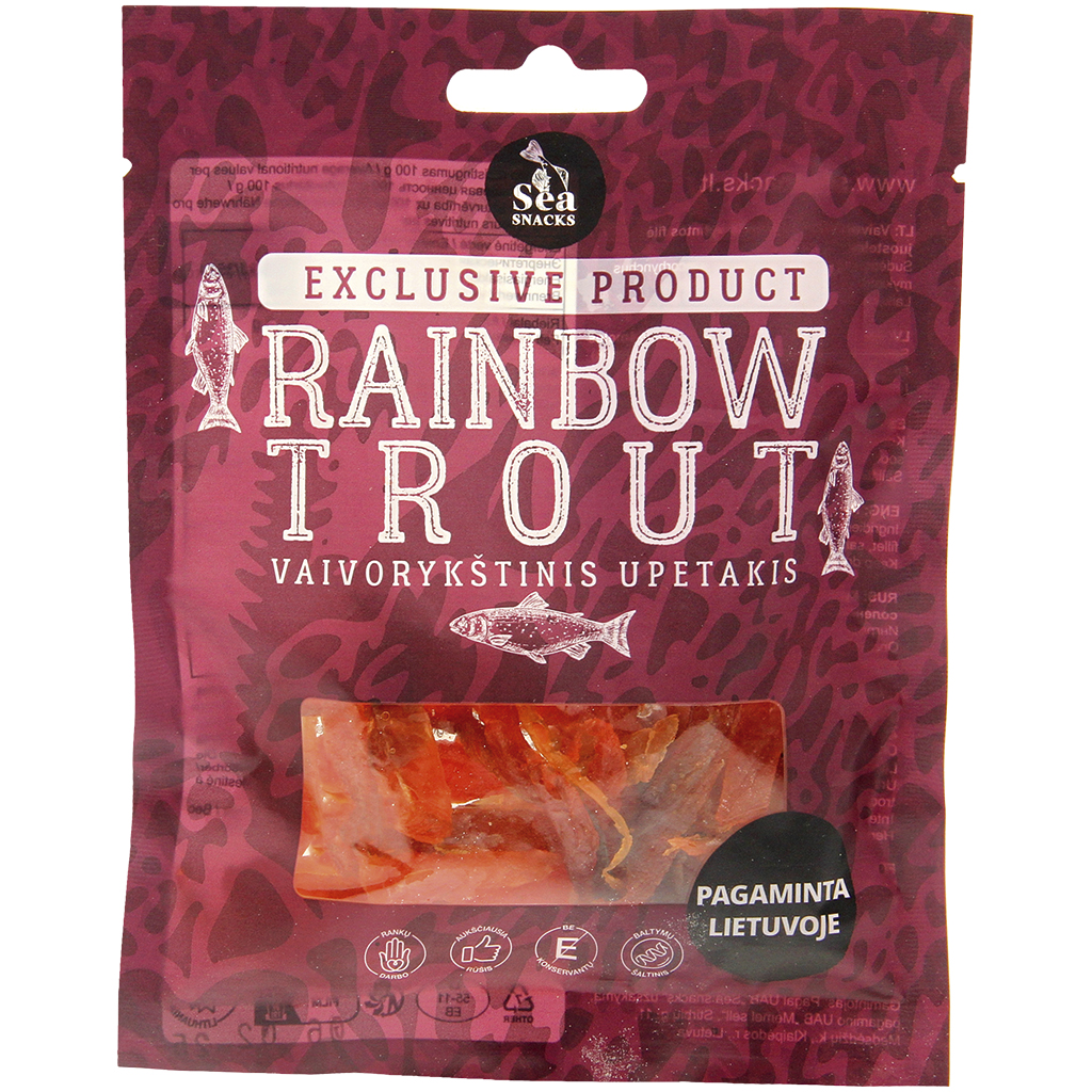 Gedroogde en gezouten forellenfilets