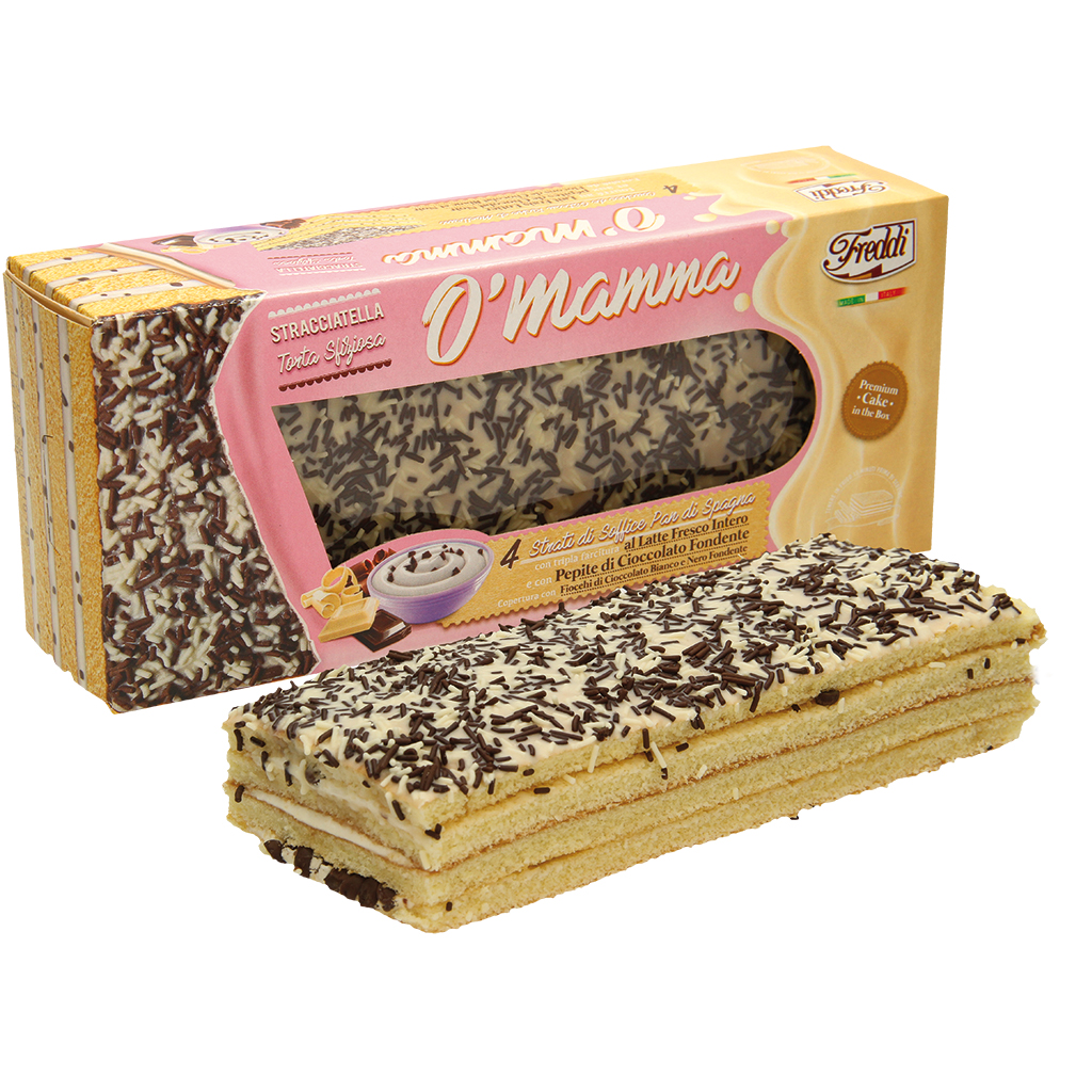 Бисквитный торт "O'Mamma - Stracciatella" с кремовой начинко