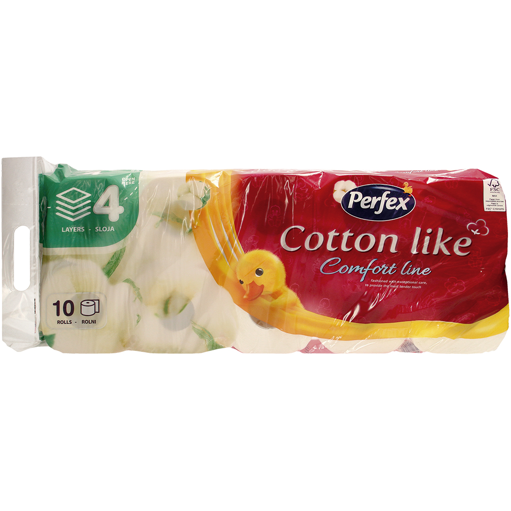 Toiletpapier, 10 x 4-laags