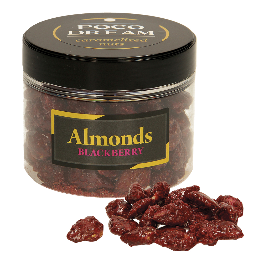 Gekarameliseerde amandelen met braam smaak