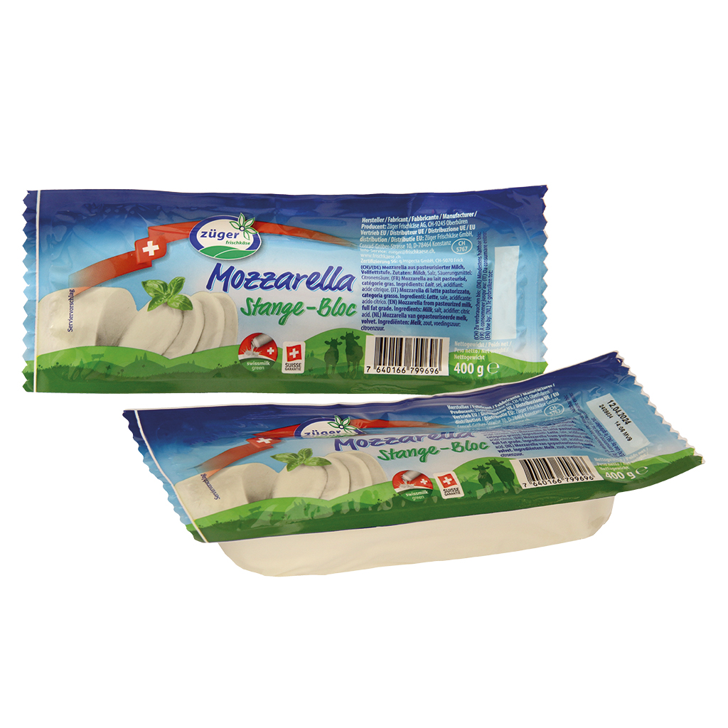 Mozzarella van gepasteuriseerde melk, volle vet percentage