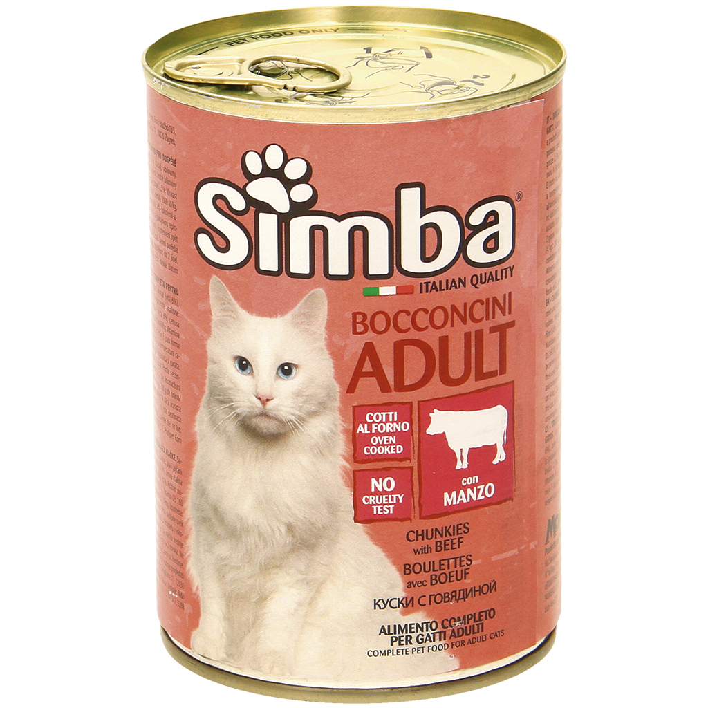 Полнорационный влажный корм для взрослых кошек, кусочки, с г