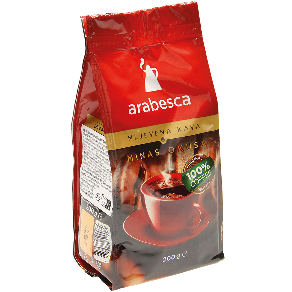 Gemalen koffie. 60% Arabica en 40% Robusta.