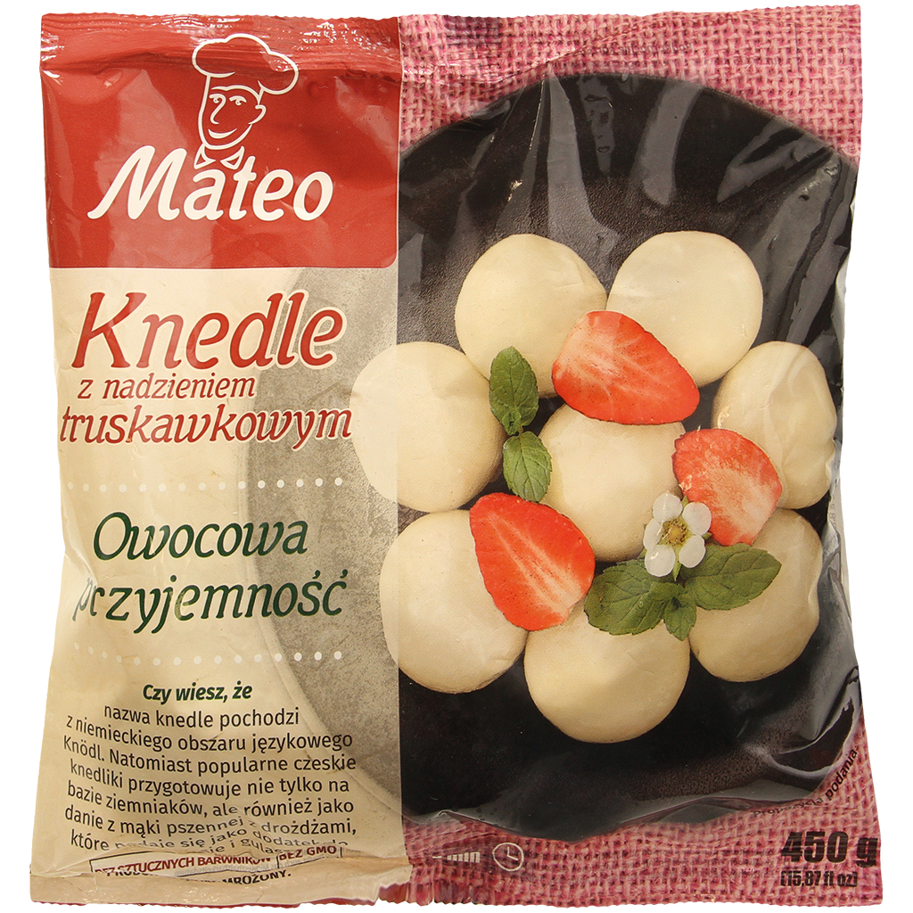 Клецки из картофельных хлопьев и крахмала с начинкой из клуб