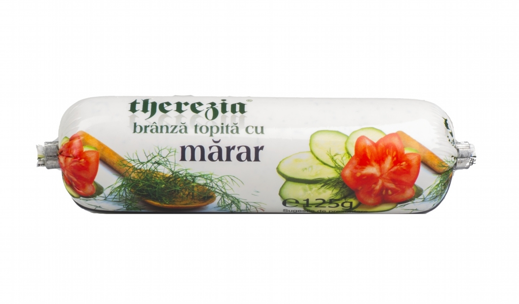 Smeltkaasbereiding met dille," 35% vet "Branza topita cu ...