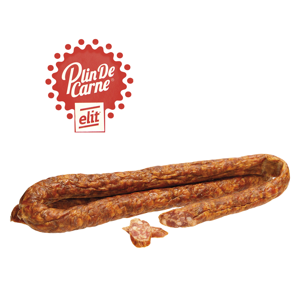 Сыровяленные копченые колбаски, крупноизмельченные, в натура