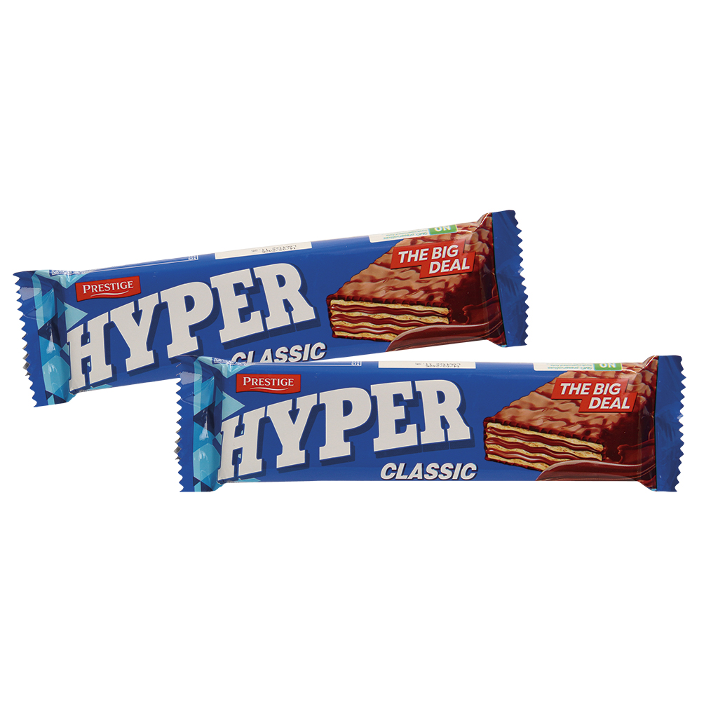 Вафля "Hyper Classic" с (47%) начинки со вкусом какао, покр