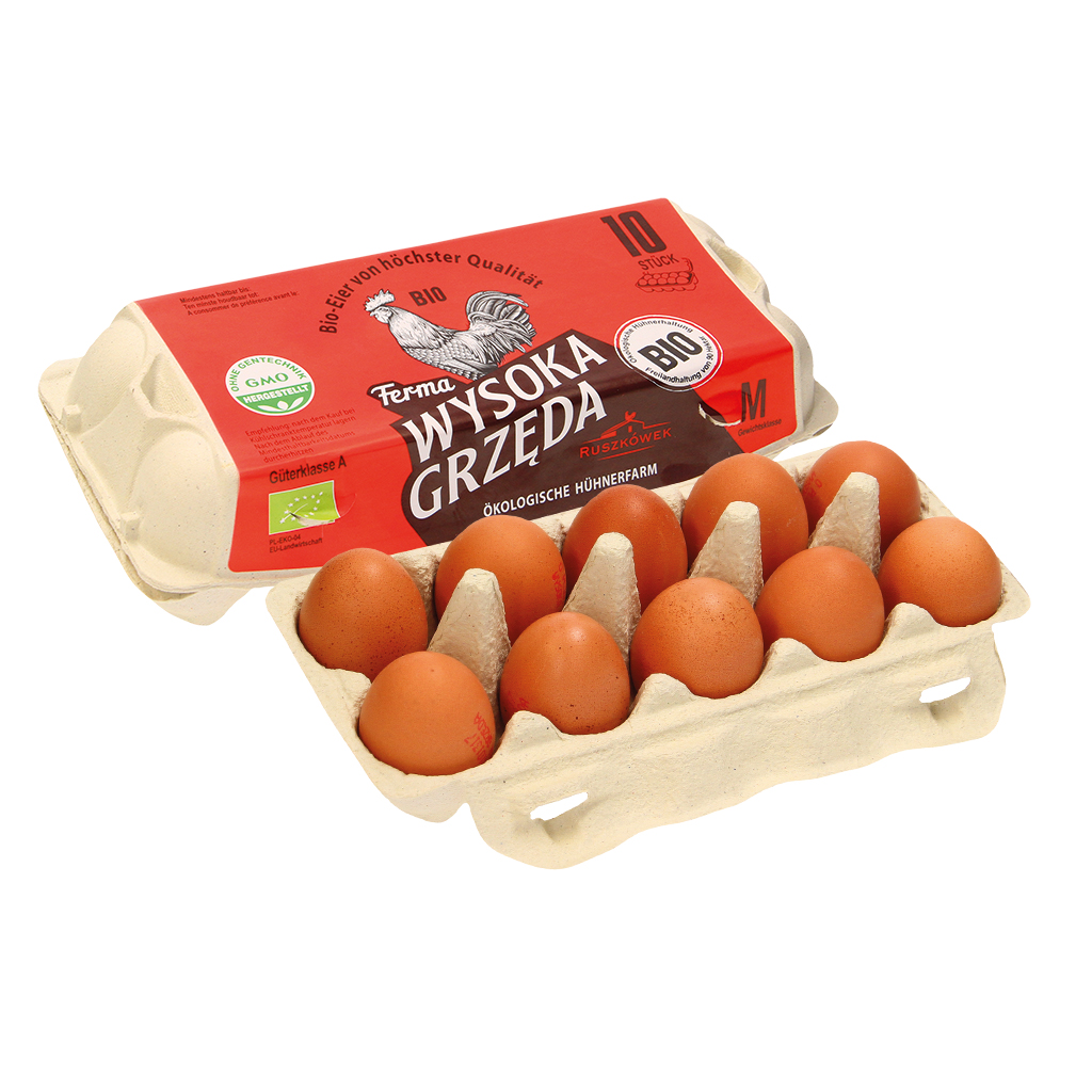 Куриные яйца, BIO выращиваемых по свободновыгульной системе