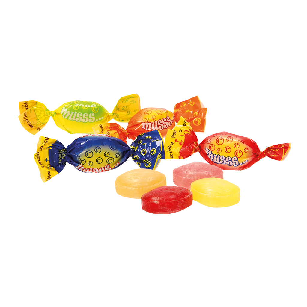 Карамель "Musss owocowy" со вкусами лимона, апельсина, вишни