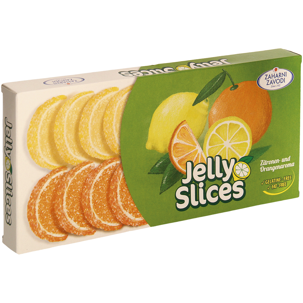 Jelly vruchten ""Jelly slices"" met sinaasappel- en citroens