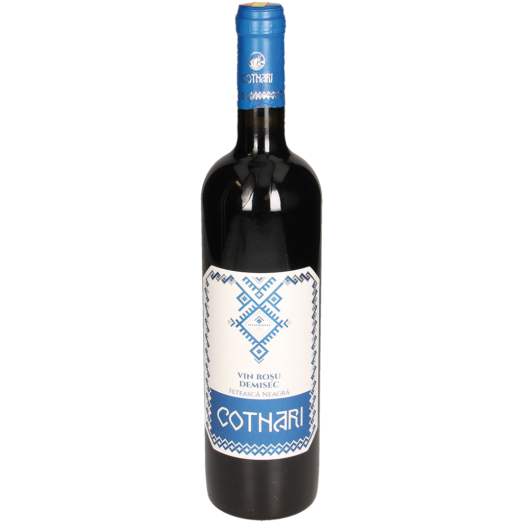 Румынское вино, красное, полусухое "Feteasca Neagra", 12% ал