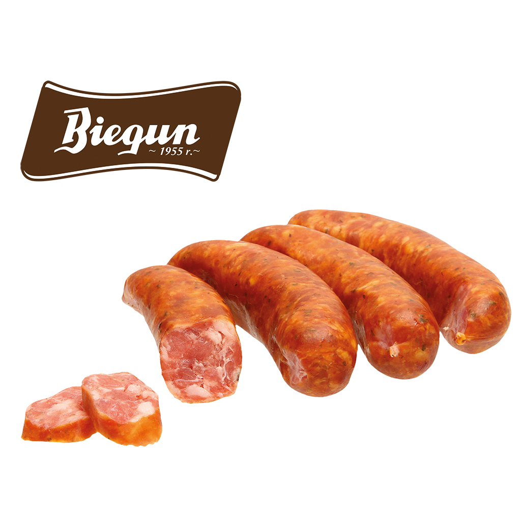 Копченая сыровяленная колбаса из свонного фарша среднего пом