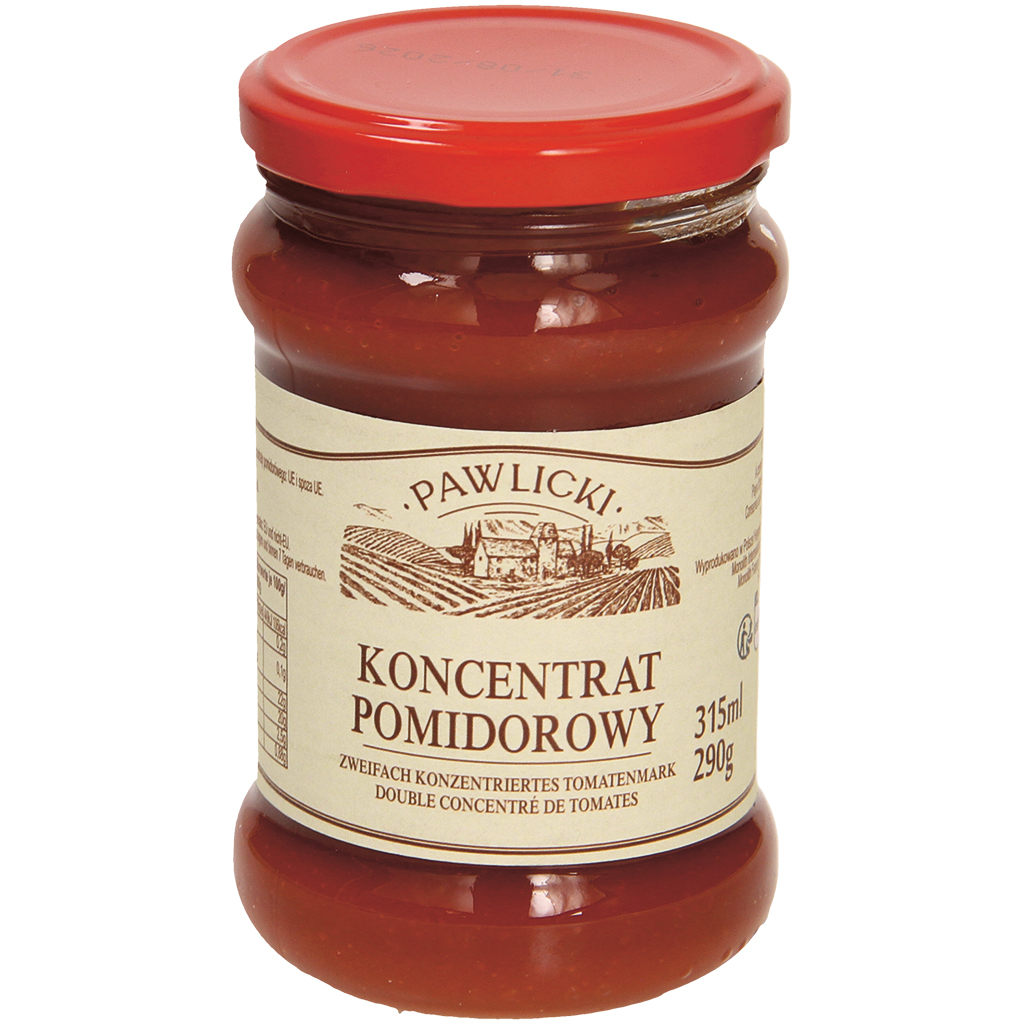 Dubbel geconcentreerde tomatenpuree. Gepasteuriseerd.