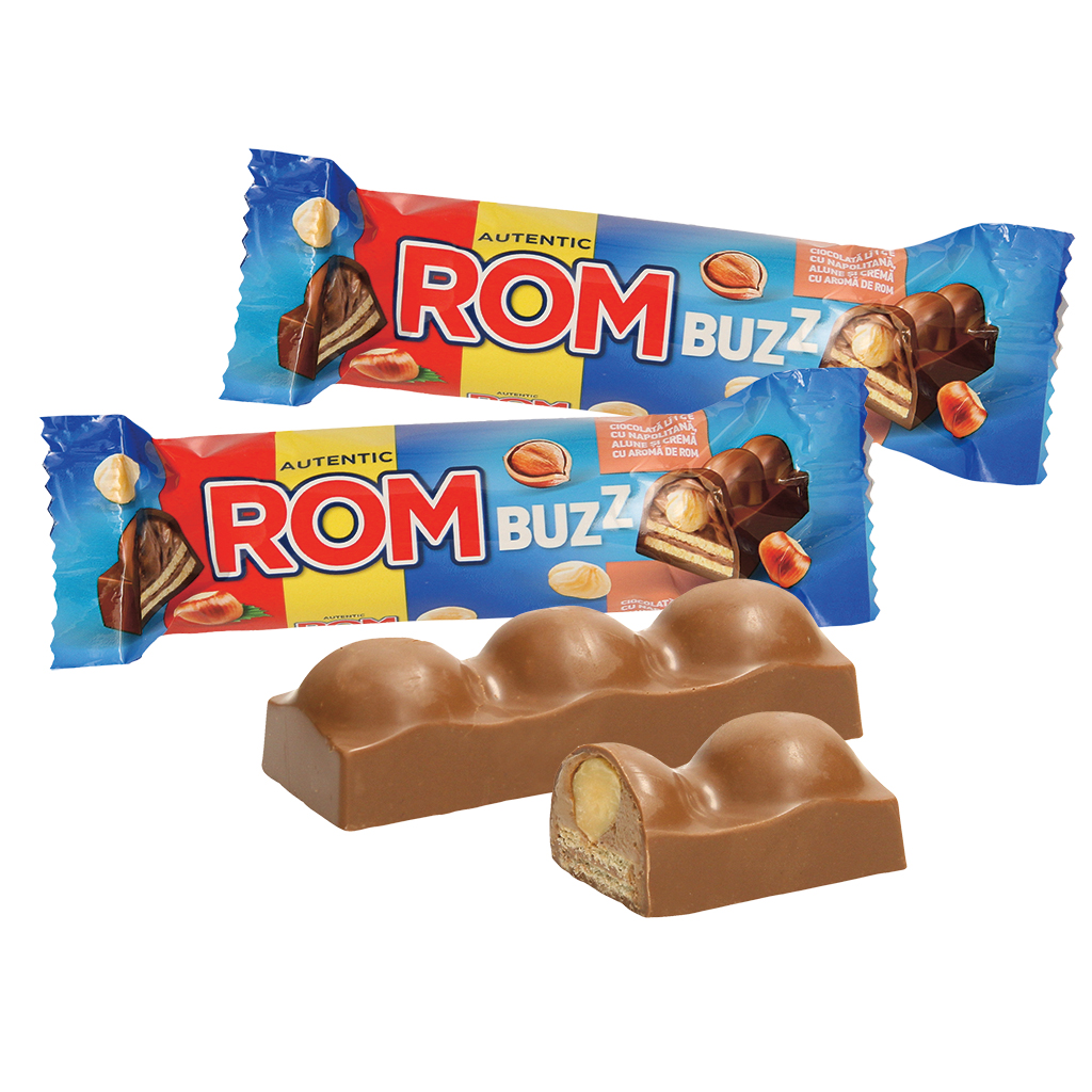 Reep van melk chocolade met 7% cacao-bevattende wafels