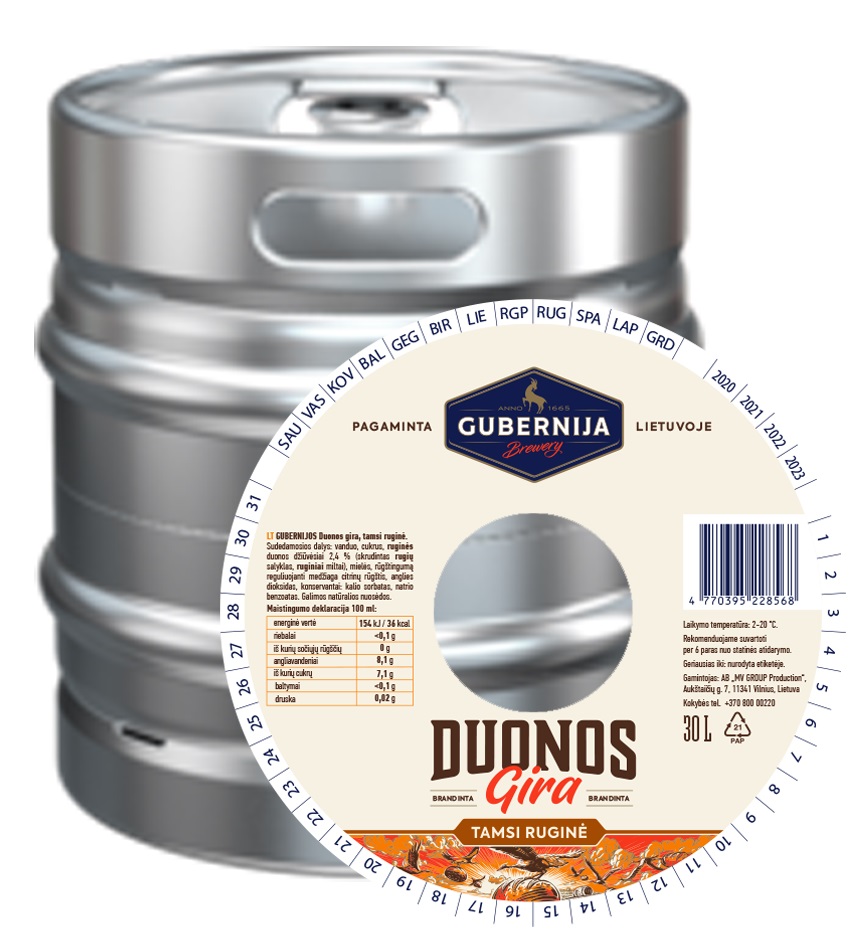 Moutdrank op basis van gerst "Chlebnyj kvass"