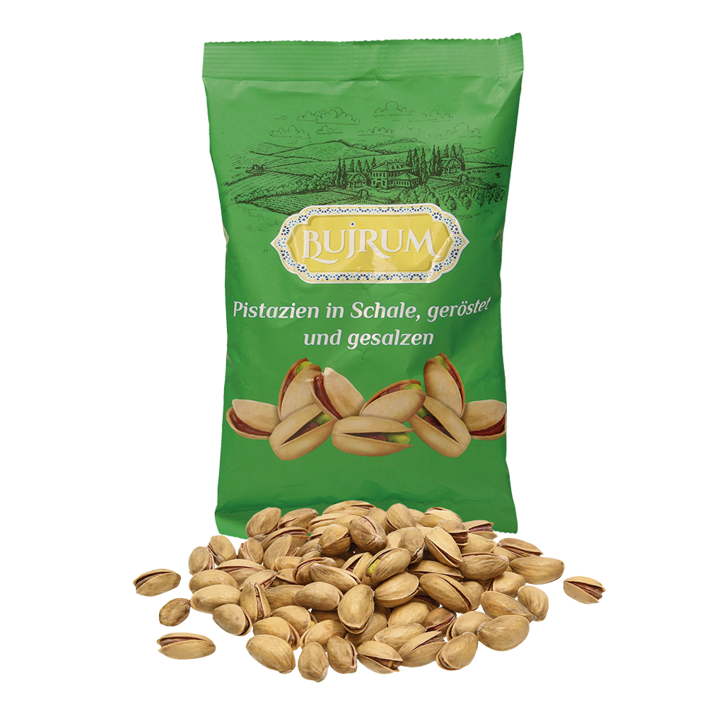 Pistachen in schil, geroosterd en gezout.