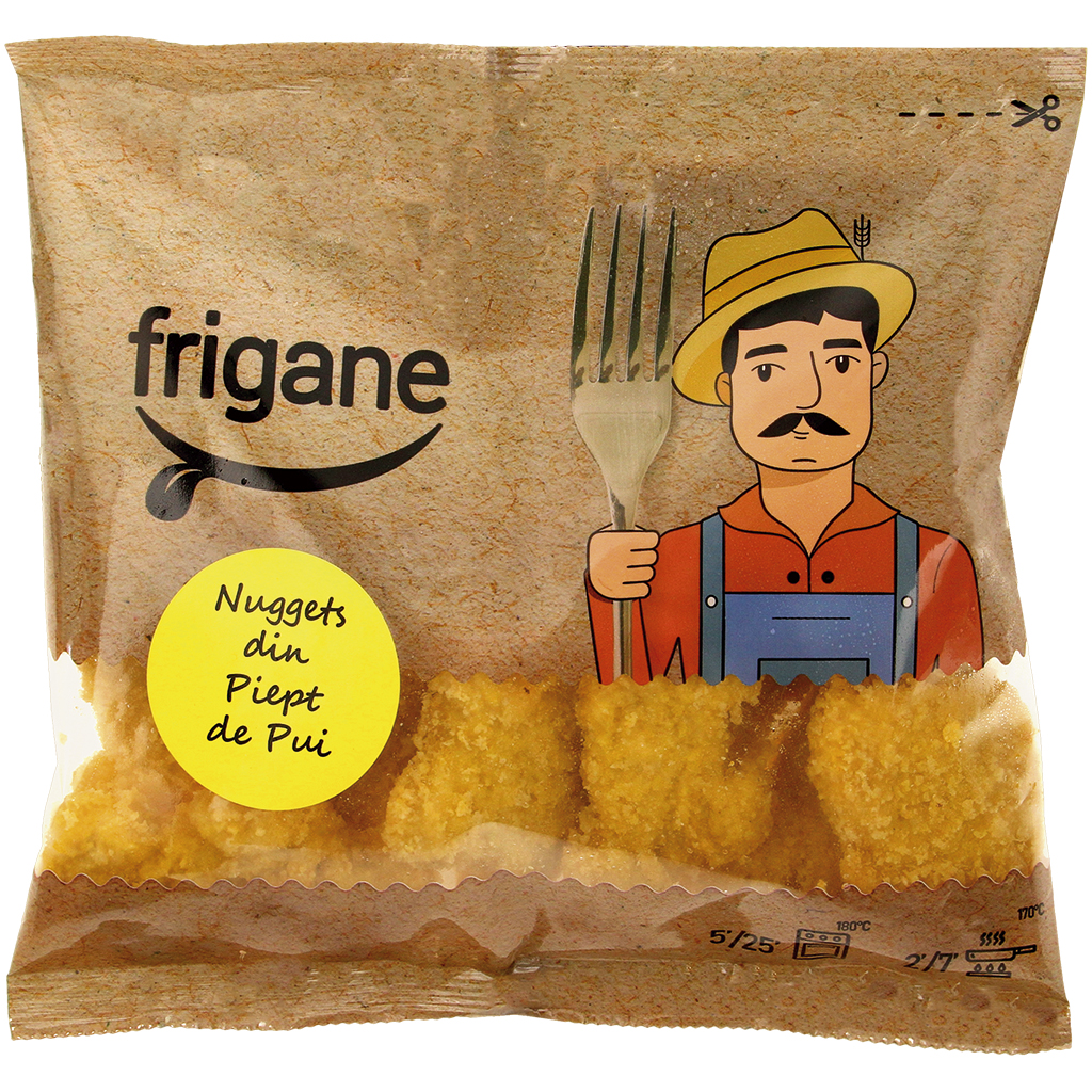 Kipproduct "Frigane" van fijngehakt kippenvlees en kippenvel