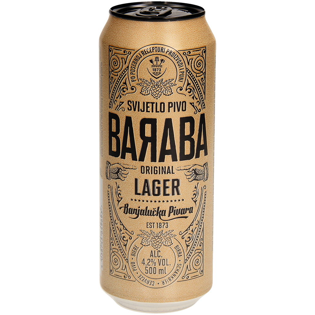 Светлое пиво "Бараба", 4,2% алк.