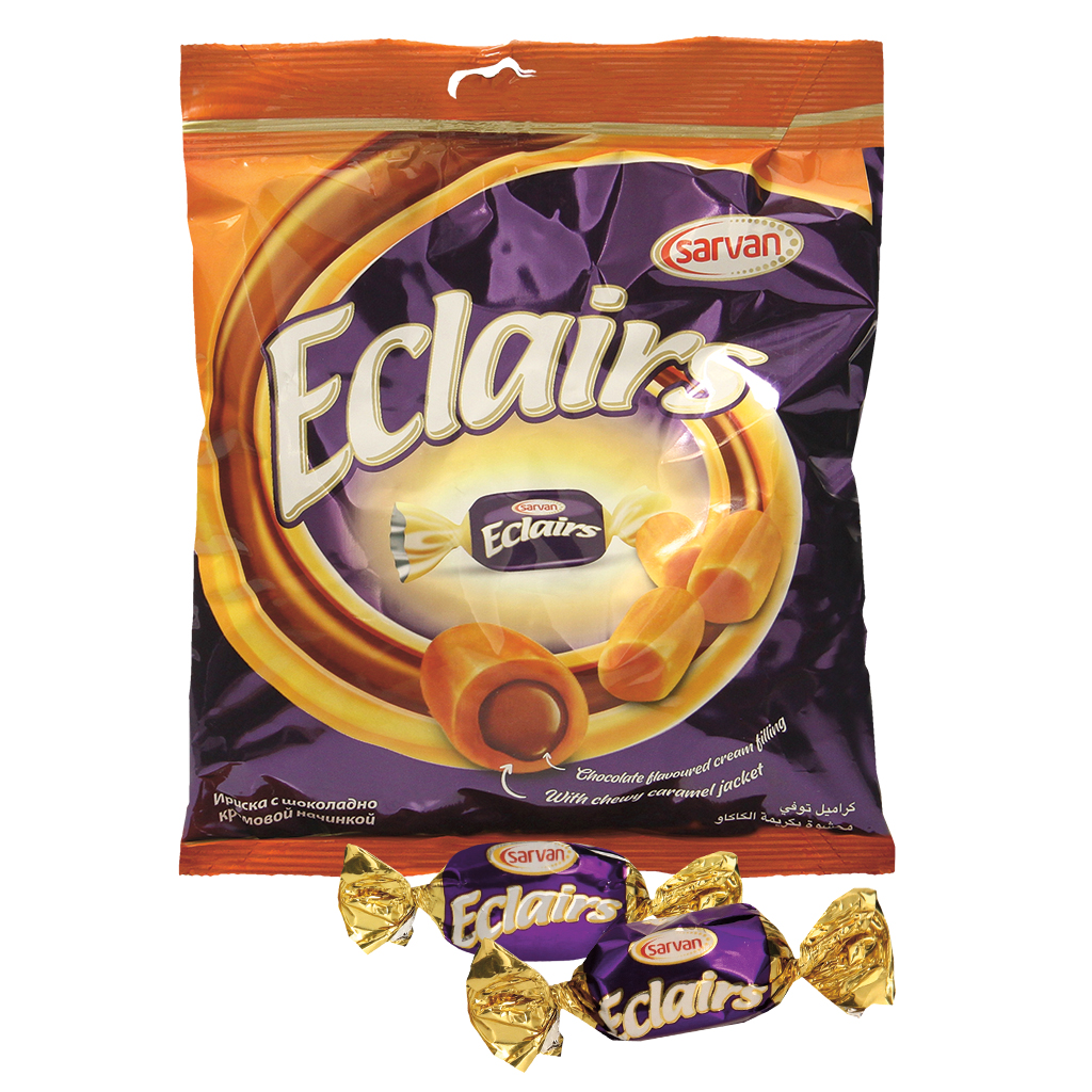 Eclairs - Мягкие карамельки с 15% начинкой со вкусом шоколад