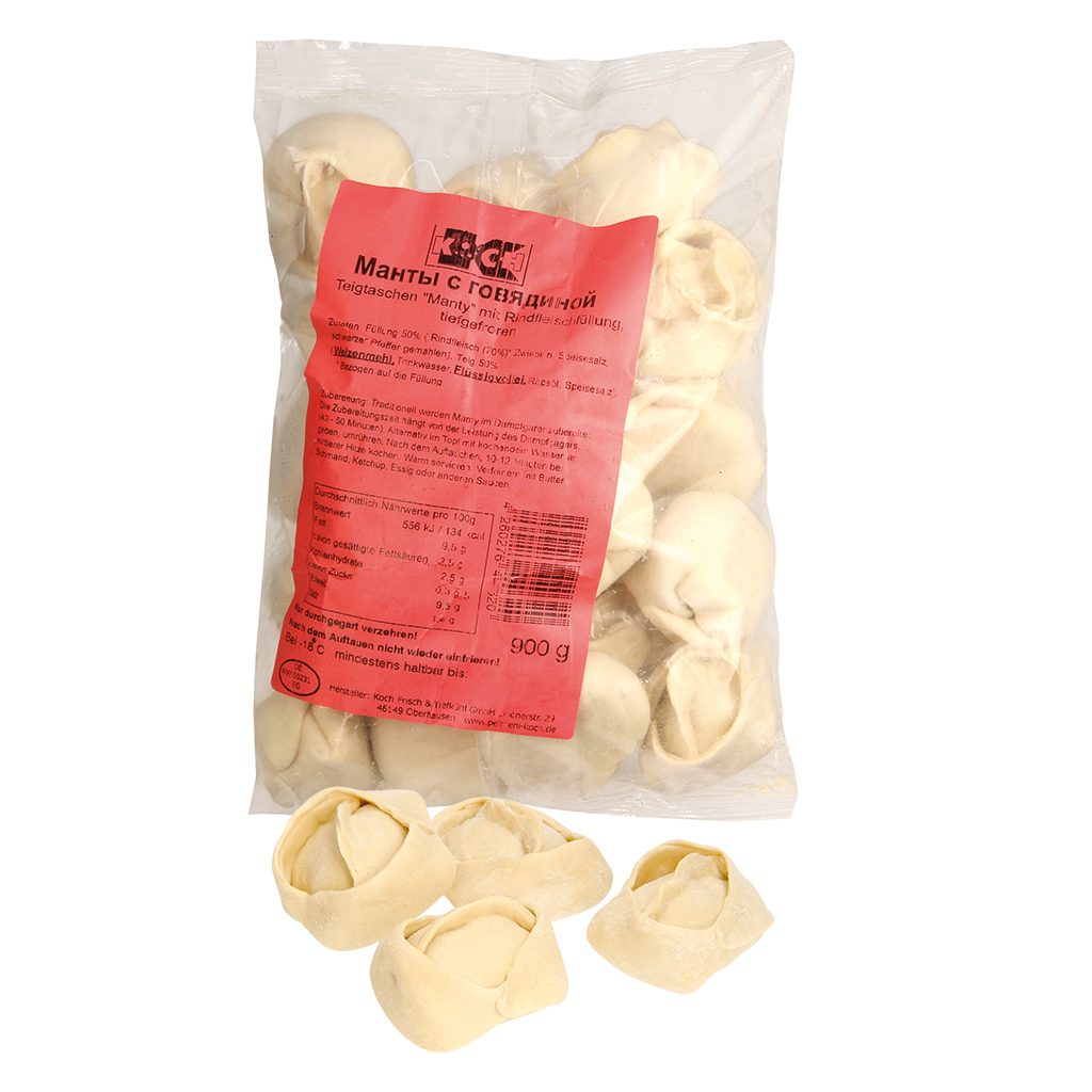 Манты с говядиной, замороженные