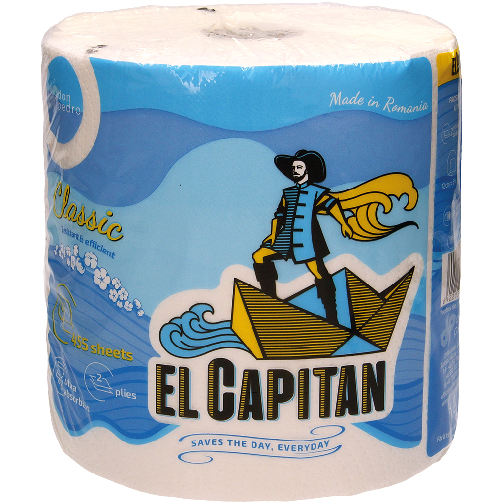 "El capitan"-papieren handdoek, 2-laags (1 rol x 455 vellen)