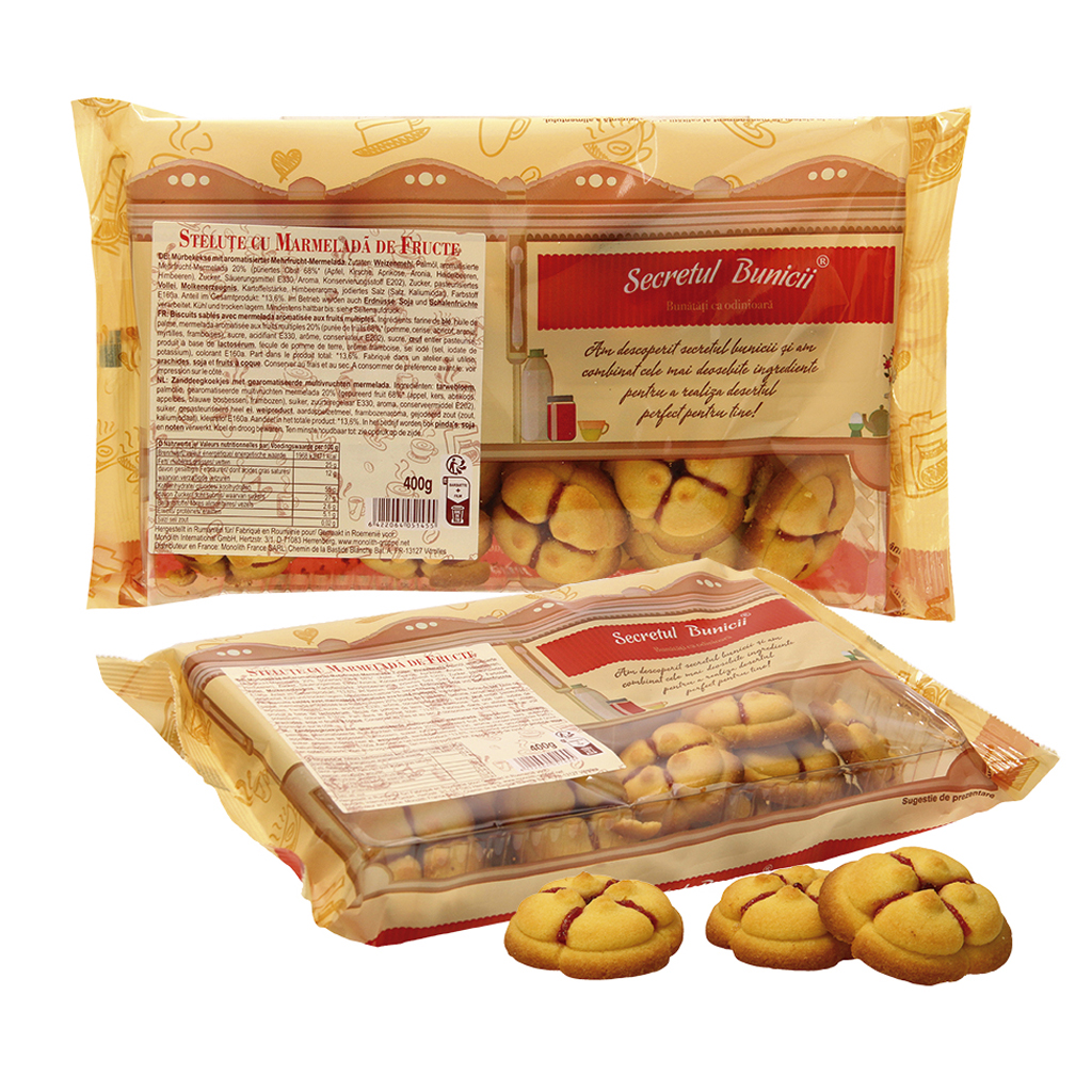 Zachte koekjes met aromatiserde meerfruit-frumenten