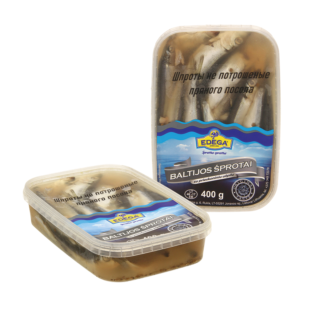 Sprattus (sprotten) in kruidige pekel, niet ontdaan