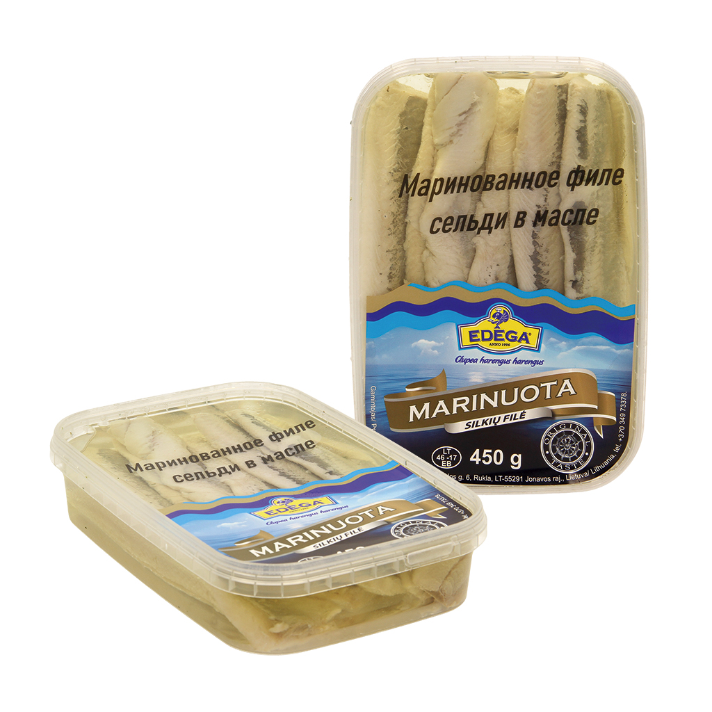 Gezouten haringfilletstukken (Clupea Harengus) zonder huid i