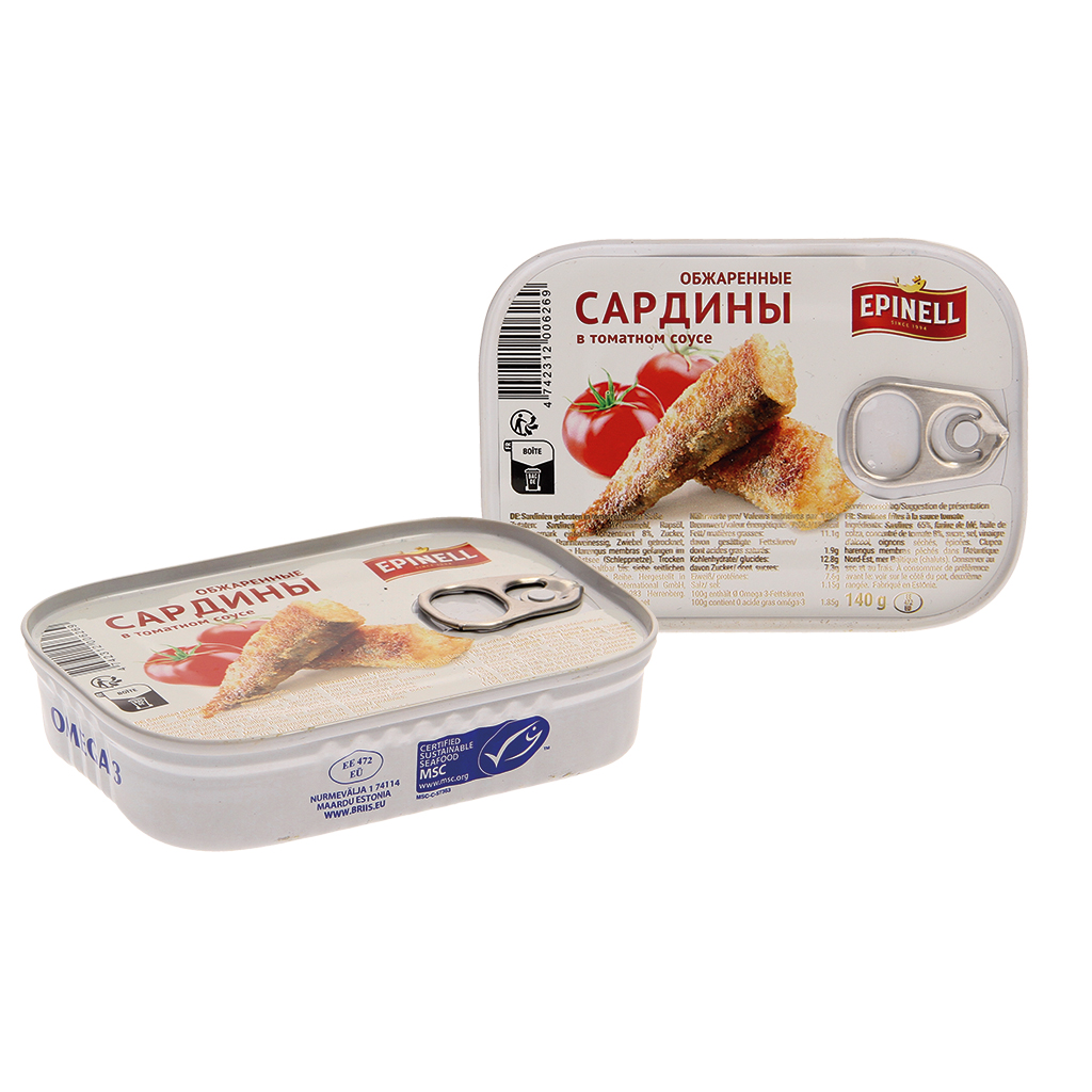 Gebakken sardines in tomatensaus