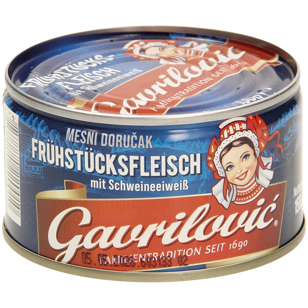 Консервированная свинина для завтрака со свиным белком, стер