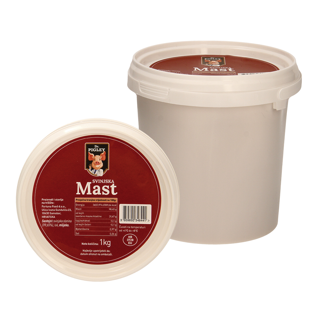 Svinjska mast - Свиной топленый жир с молоком и луком