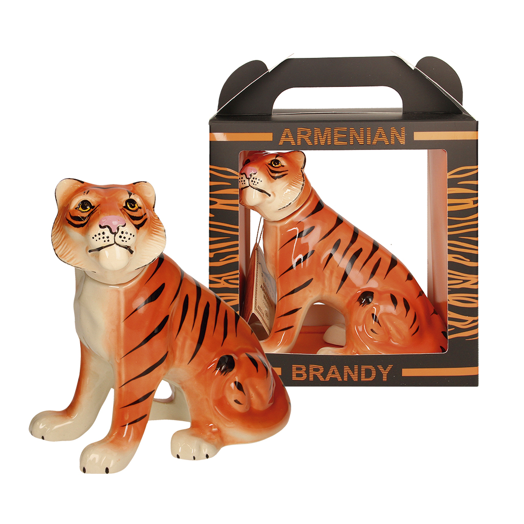 Armeense brandy "Tiger" keramiek in geschenkdoos 40 % vol