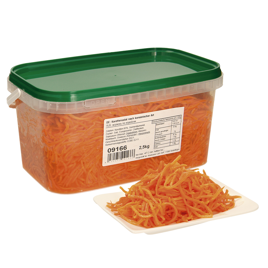 Wortelsalade naar Koreaanse stijl