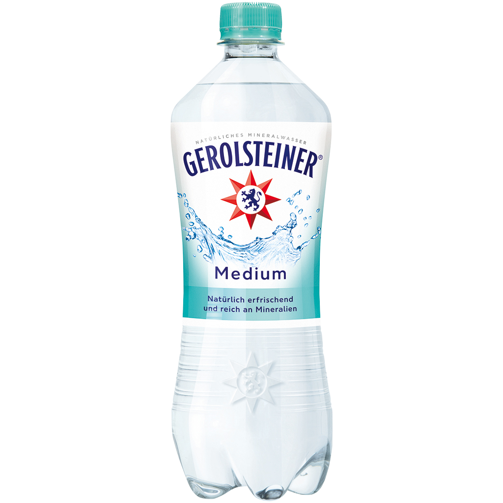 Natuurlijk mineraalwater met koolzuur medium