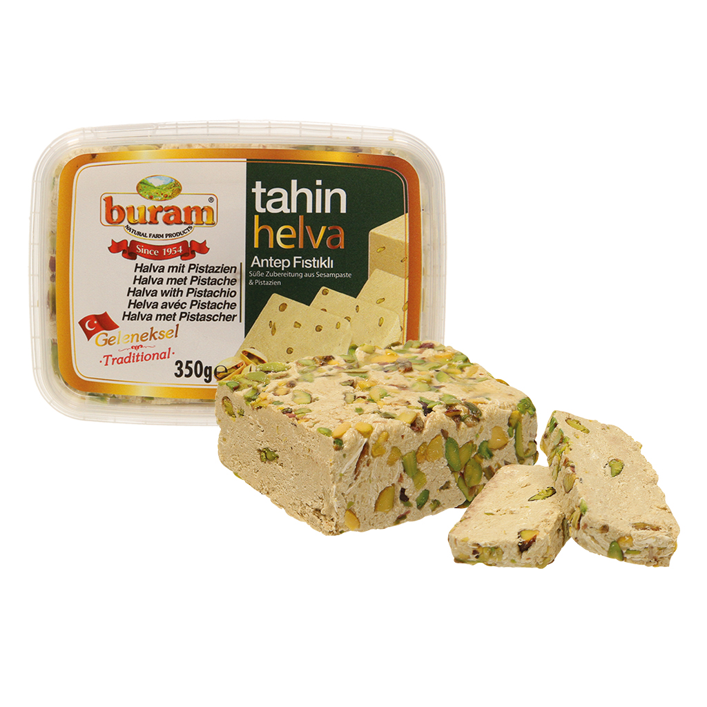 Халва с фисташками - сладость из кунжутной пасты и фисташек