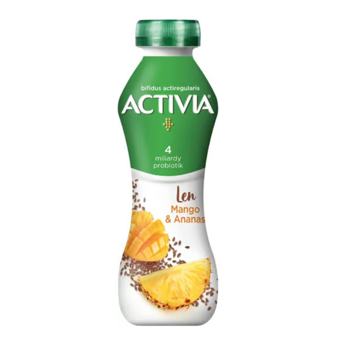 Activia yoghurt mango/ananas/len
