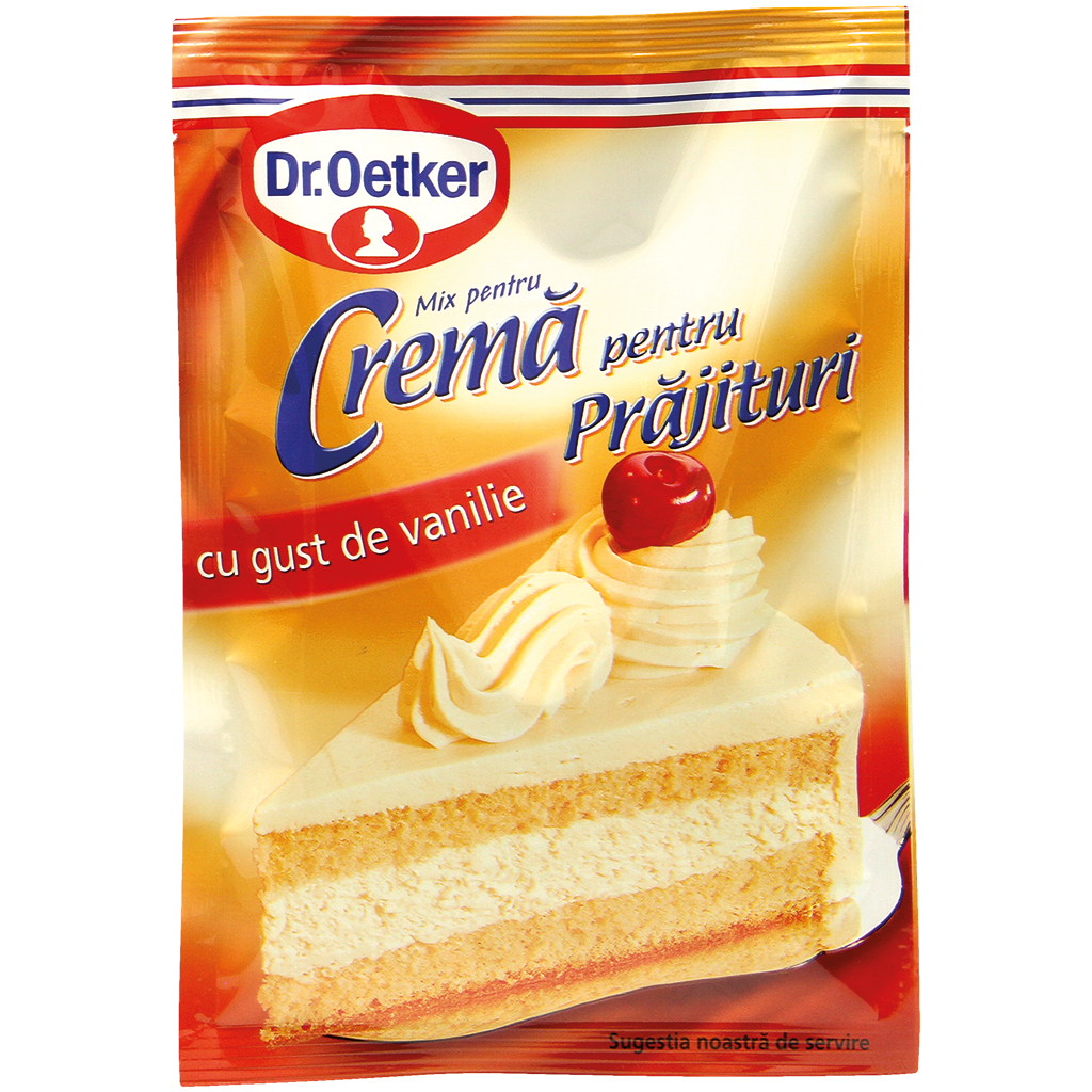 Poeder voor taartcrème met vanillesmaak