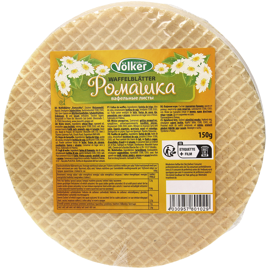 Вафельные листы "Ромашка"