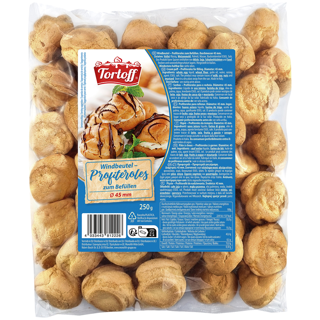 "TORTOFF" Soesjes - Profiteroles om te vullen, diameter 45 m
