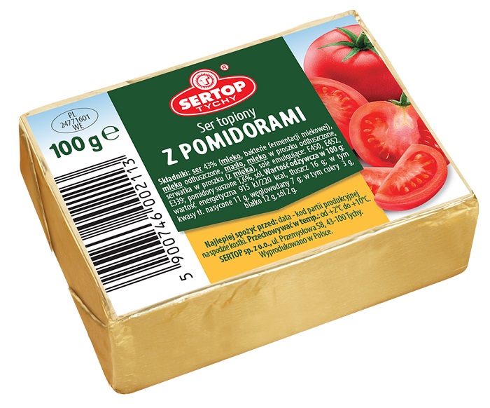 Sertop smeltkaas met tomaten