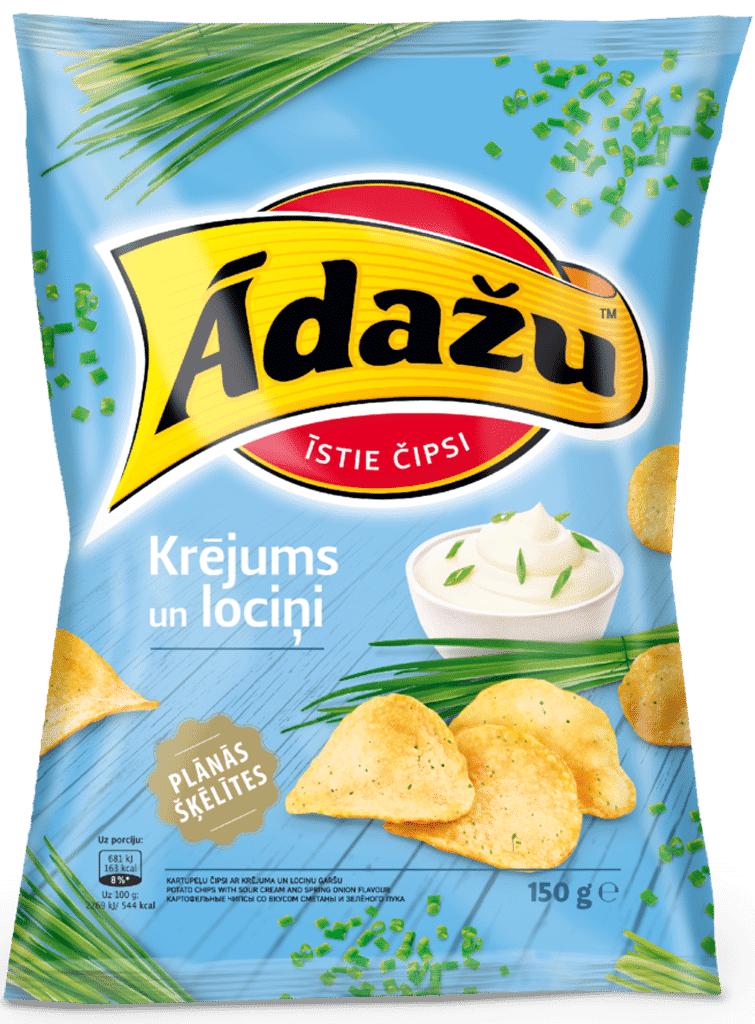 Adazu chips met zure room smaak en kruiden 130g