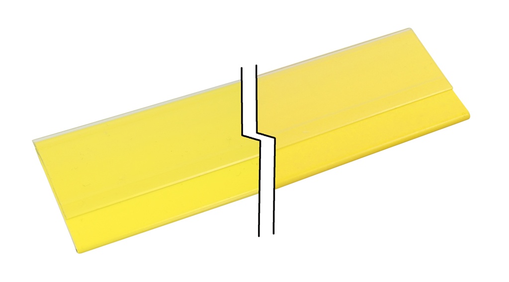 Ценникодержатель полки с задней заслонкой, жёлтый