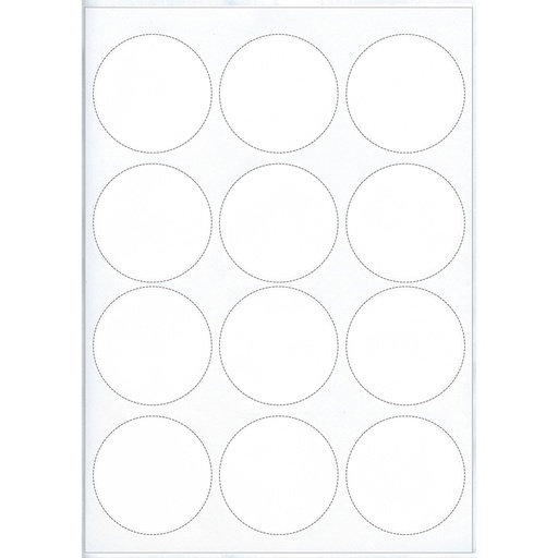 Этикетки для лазерных принтеров, самоклеящиеся, круглые 60