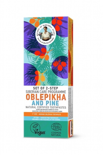 Gecertificeerd natuurlijk Siberisch tandpasta-set, duindoorn