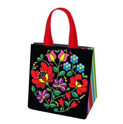 Boodschappentas etno-folklore zwart