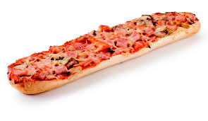 Pizza baguette met champignons en kaas