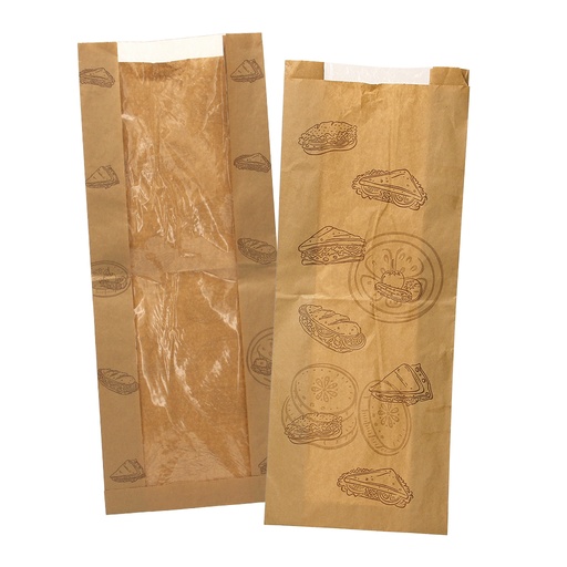 Бумажный пакет саше с прозрачным окошком