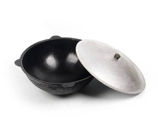 "Kasan" Originele Oezbeekse pan van gietijzer met aluminium deksel, geschikt voor Uchag