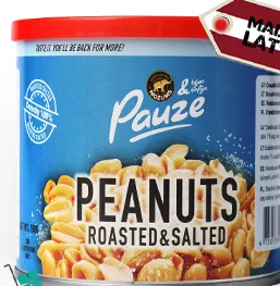 Pauze geroosterde pindas met zout