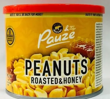 Pauze geroosterde pindas met honing